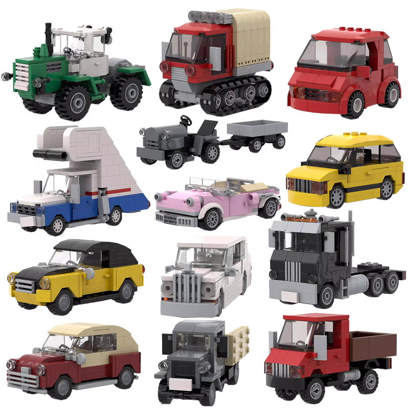 Lego Set City - MOC City Mini Car Tractor Snowmobile