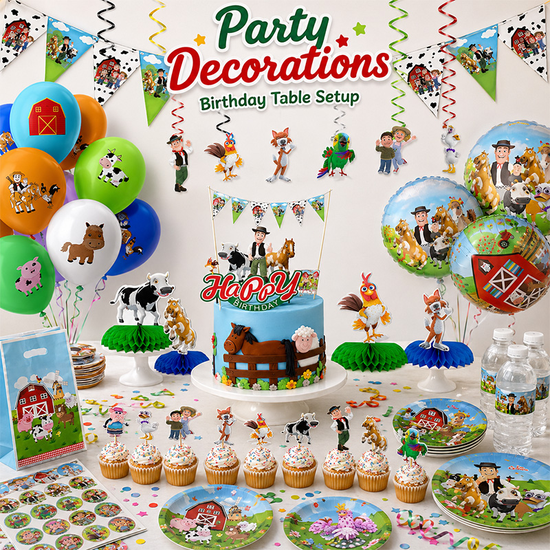 Water Balloon Set - Cute Green Grass Farm Cartoon Spiral