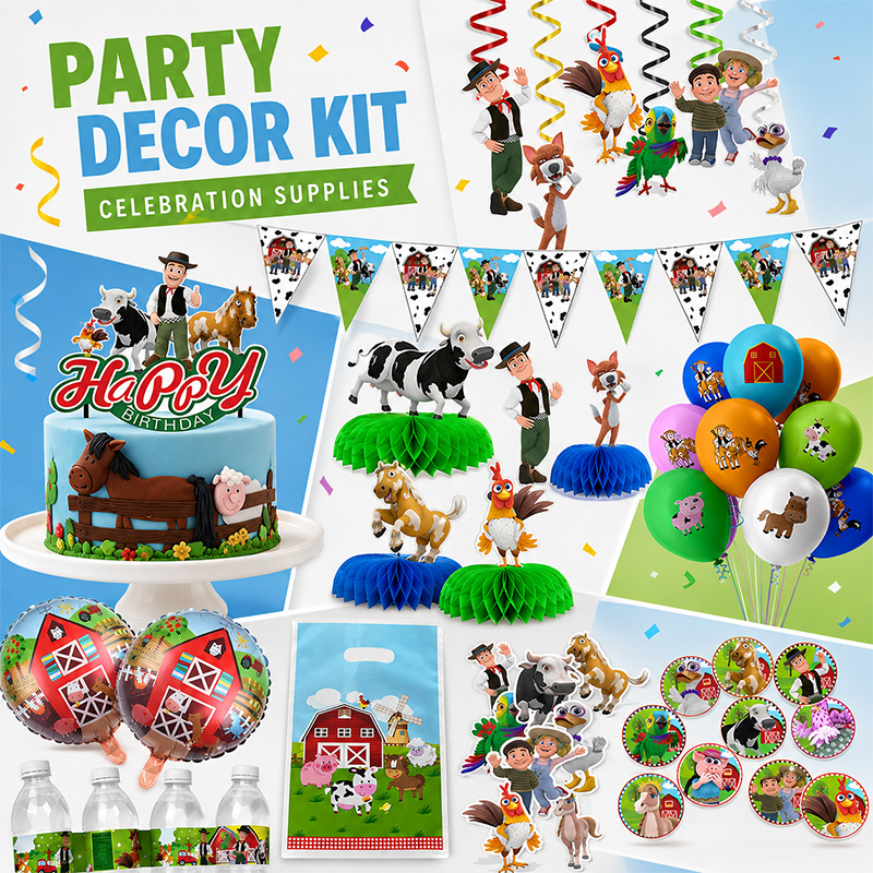 Cute Green Grass Farm Cartoon  - огляд і ціна Water Balloon Set