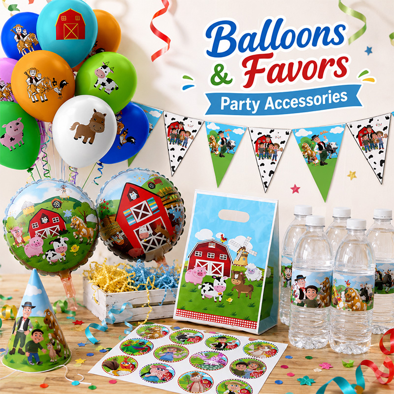 Cute Green Grass Farm Cartoon  - огляд і ціна Water Balloon Set
