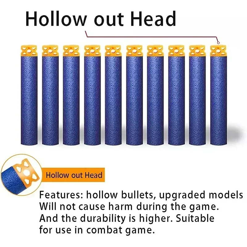 HOT1000-50pcs Blue Hollow Dart - огляд і ціна Foam Dart Gun