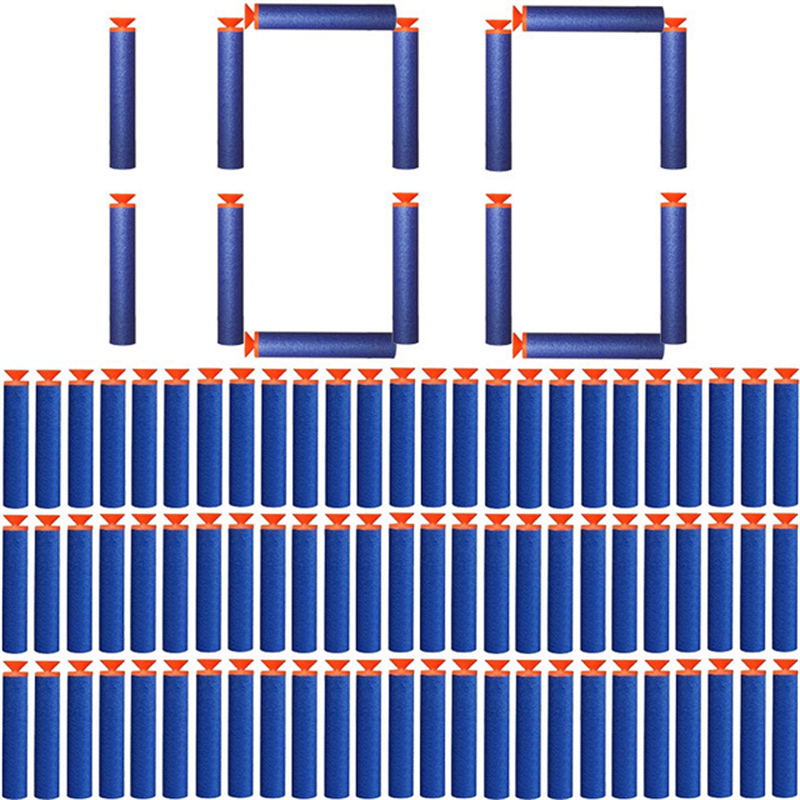 100PCS Blue Sucker Head Bullet - огляд і ціна Foam Dart Gun