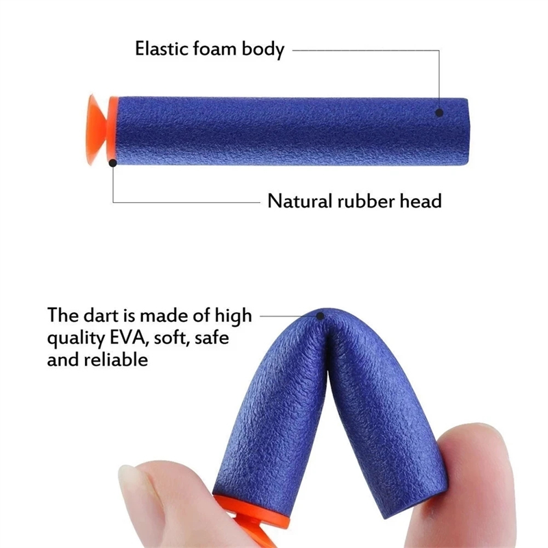 100PCS Blue Sucker Head Bullet - огляд і ціна Foam Dart Gun