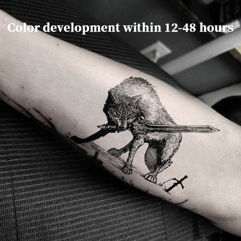 Fake Tattoo Dark Style Wolf Wa - огляд і ціна Kids Toys Low Price