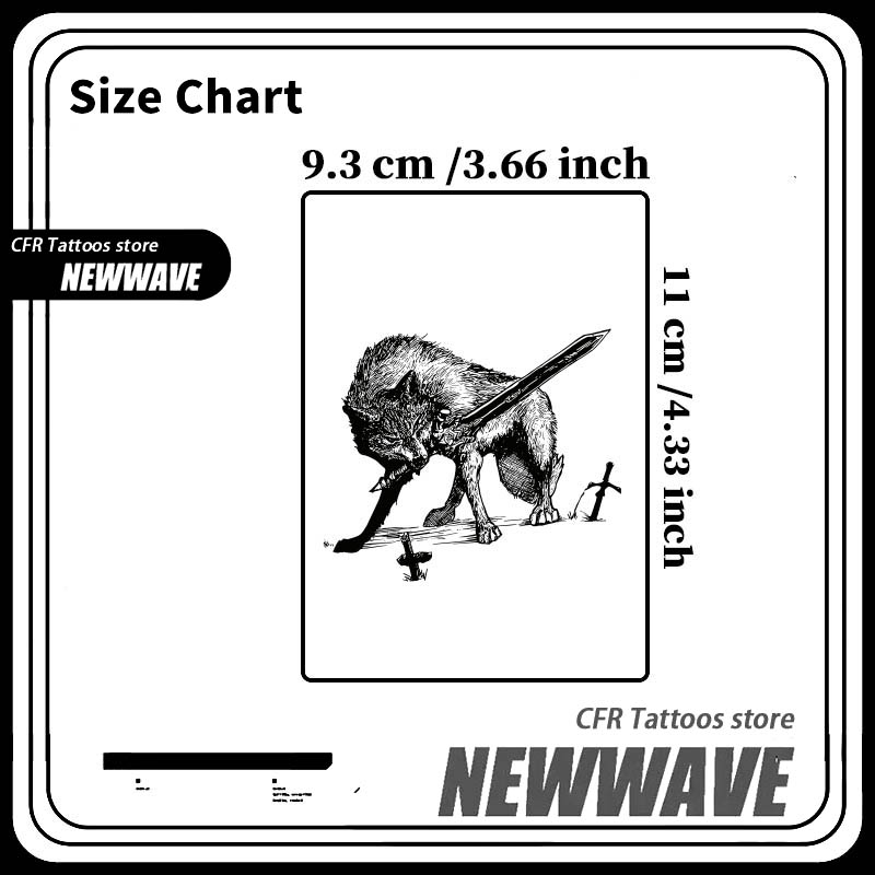 Fake Tattoo Dark Style Wolf Wa - огляд і ціна Kids Toys Low Price