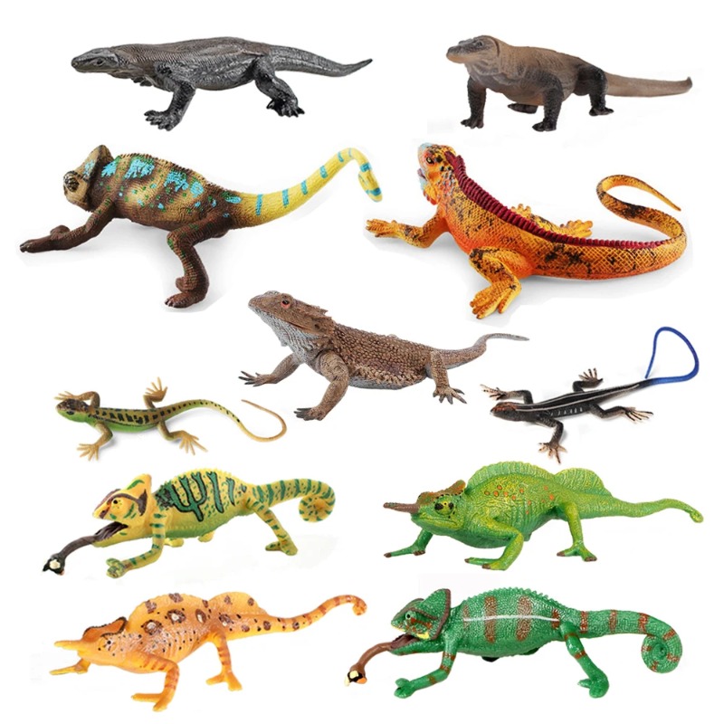 Iguana Lizard Figures Chameleo - огляд і ціна Kids Toys Reviews