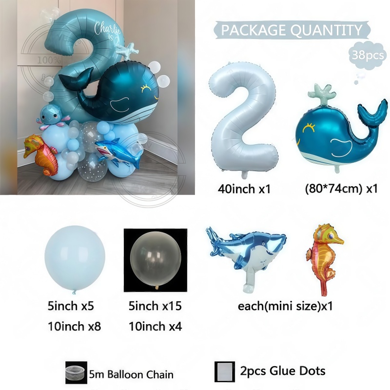 38Pcs Ocean Animal Themed Birt - огляд і ціна Water Balloon Set